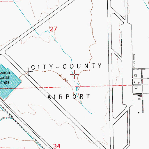 Topographic Map of Madras Army Air Field (historical), OR