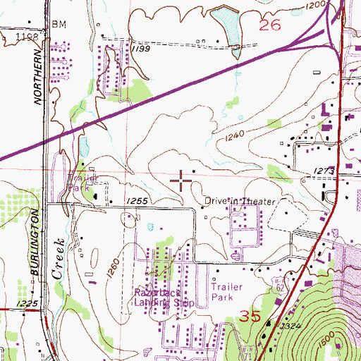 Topographic Map of HealthSouth Rehabilitation Hospital Fayetteville, AR
