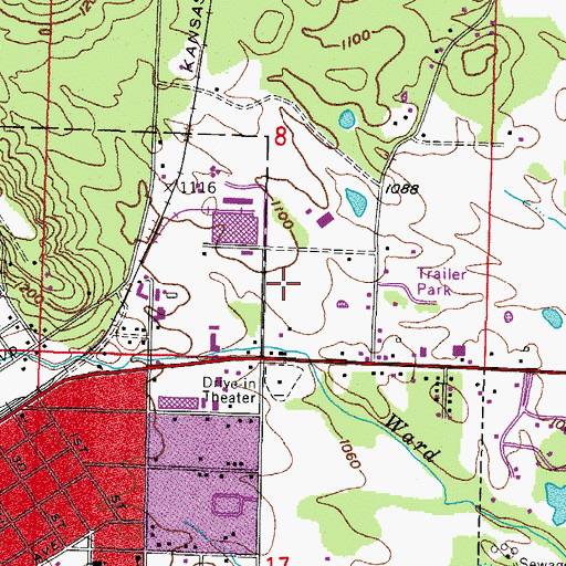 Topographic Map of Mena Regional Health System, AR