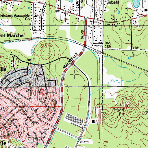Topographic Map of Methodist Behavioral Hospital, AR