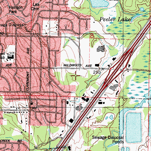 Topographic Map of Saint Vincent Medical Center North, AR