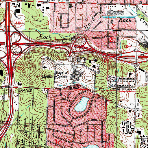 Topographic Map of Sempercare Hospital Little Rock, AR