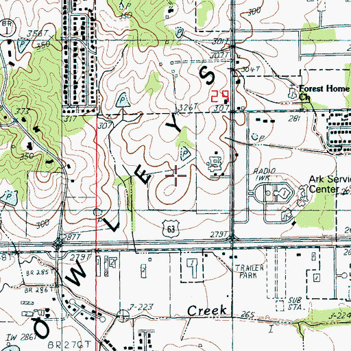 Topographic Map of The Surgical Hospital of Jonesboro, AR