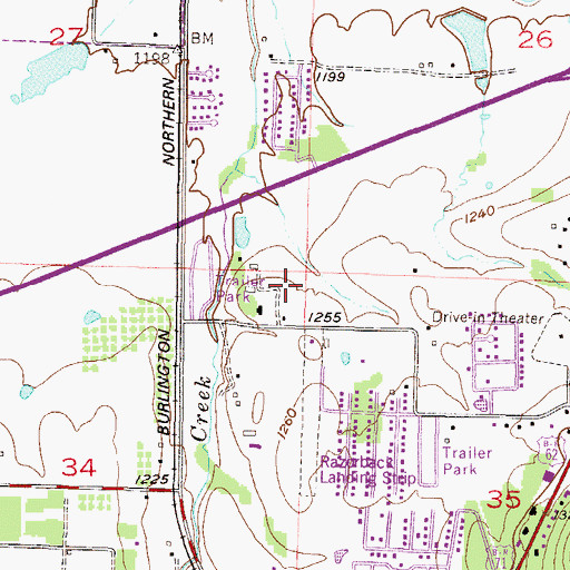 Topographic Map of Washington Regional Medical Center, AR