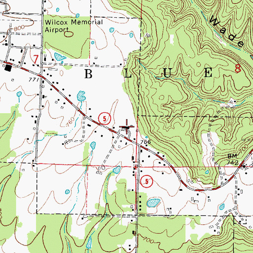 Topographic Map of Stone County Medical Center, AR