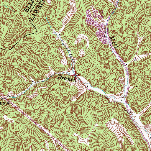 Topographic Map of Rock House Fork, KY