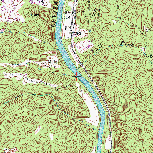 Topographic Map of Field Branch, KY