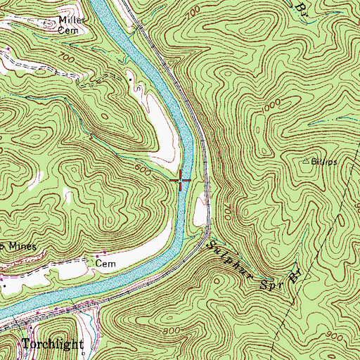 Topographic Map of Drinking Branch, KY