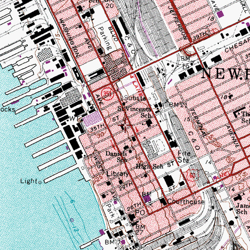 Topographic Map of Saint Paul's Episcopal Church, VA