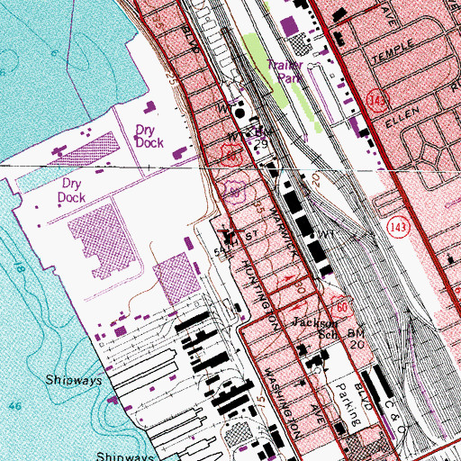 Topographic Map of Noland Memorial United Methodist Church, VA