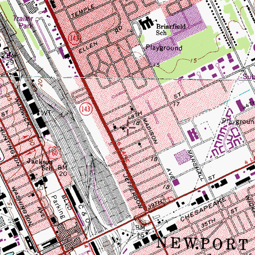 Topographic Map of United House of Prayer for All People, VA
