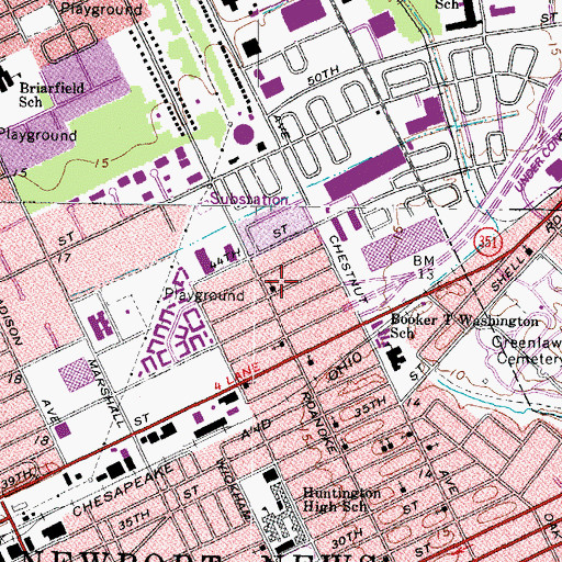 Topographic Map of Full Gospel Deliverance Church, VA