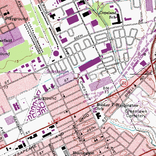 Topographic Map of New Grafton Baptist Church, VA
