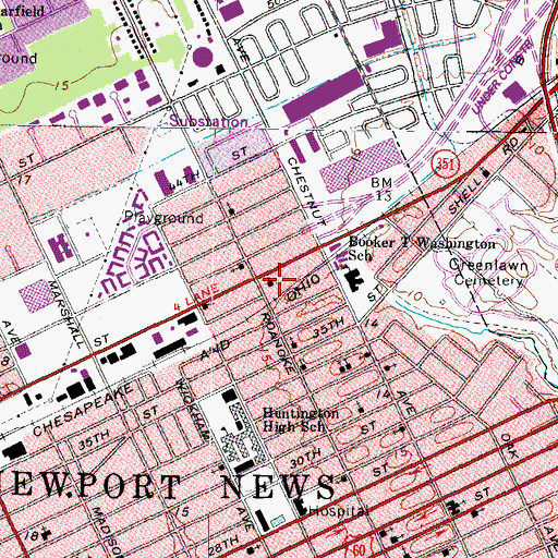 Topographic Map of Alpha and Omega Christian Worship Center, VA