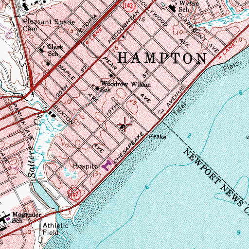 Topographic Map of Ivy Baptist Church, VA