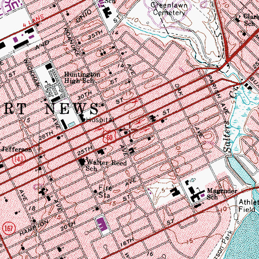 Topographic Map of Tabernacle Baptist Church, VA