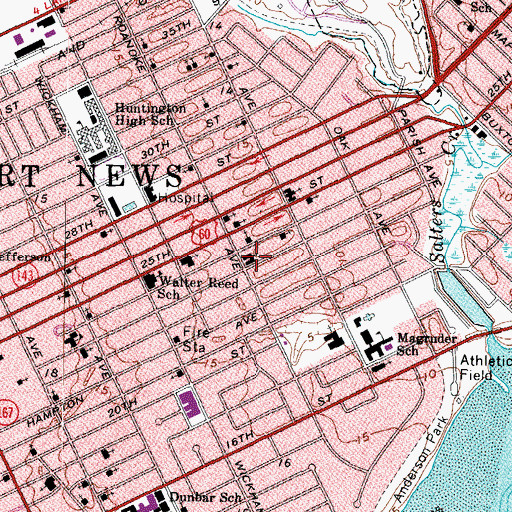 Topographic Map of Wesley Grove United Church of Christ, VA