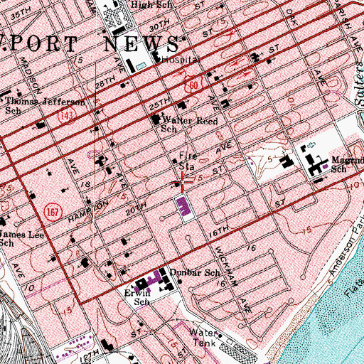Topographic Map of First Church of Our Lord Jesus, VA
