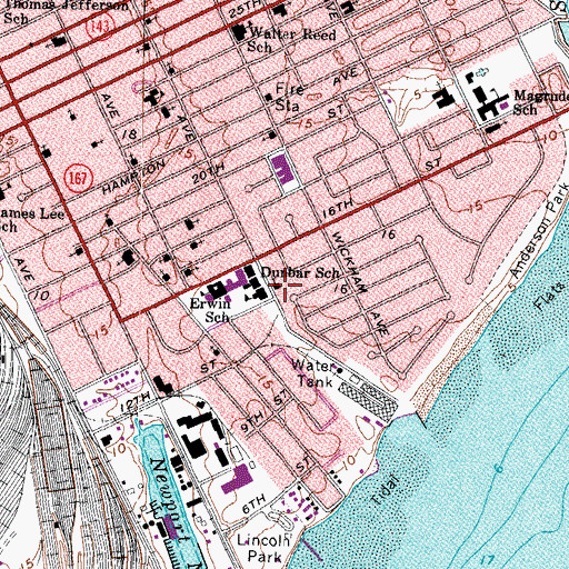 Topographic Map of Walters Temple African Methodist Episcopal Zion Church, VA