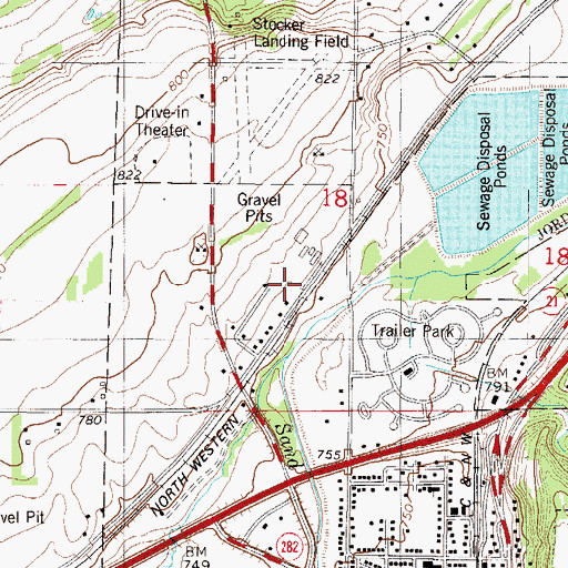 Topographic Map of Brentwood Park, MN