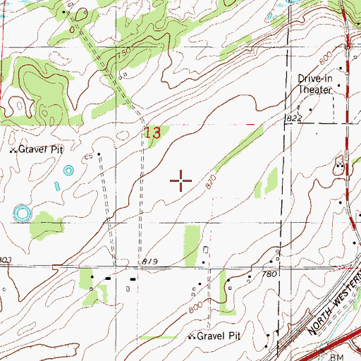 Topographic Map of Timberline Park, MN