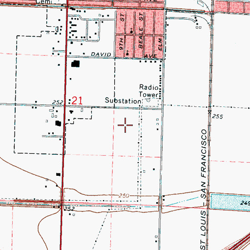 Topographic Map of Blytheville Primary School, AR