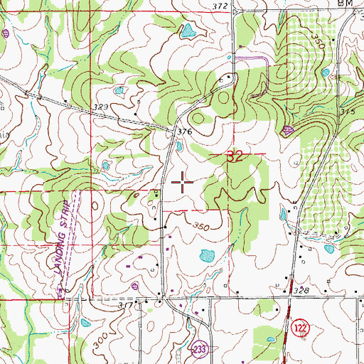 Topographic Map of Cedar Ridge High School, AR