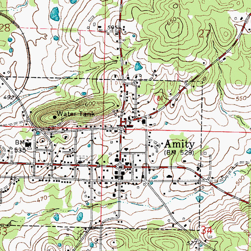 Topographic Map of Centerpoint Intermediate School, AR