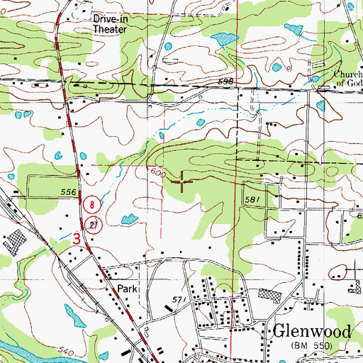 Topographic Map of Centerpoint Primary School, AR