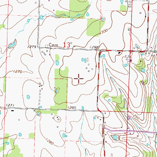 Topographic Map of Central Park at Morning Star Elementary School, AR