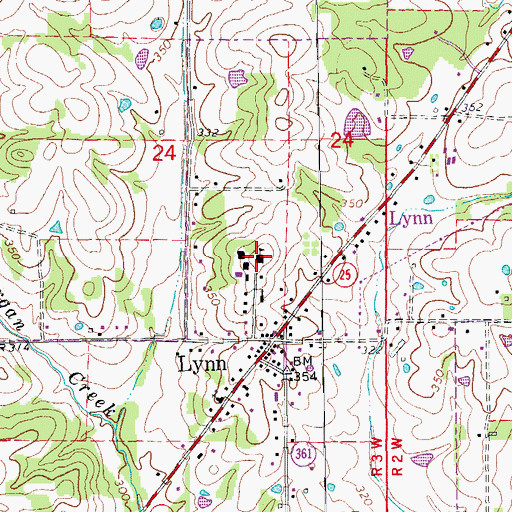 Topographic Map of Hillcrest Junior High School, AR