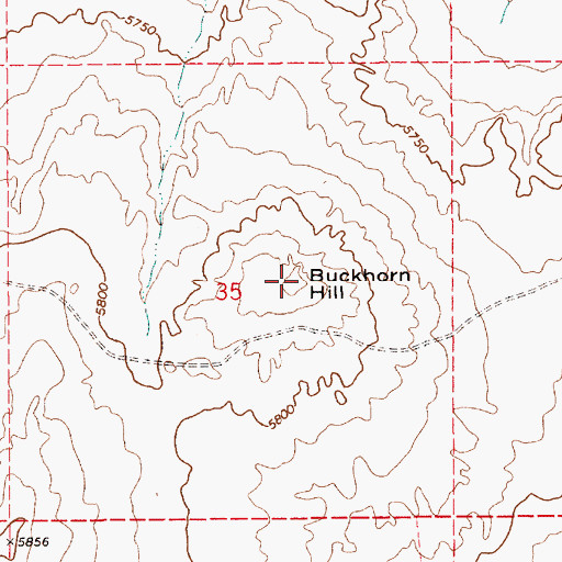 Topographic Map of Buckhorn Hill, AZ