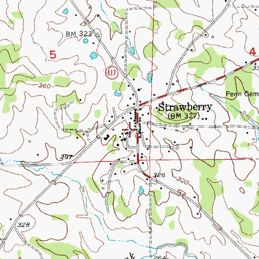 Topographic Map of River Valley Elementary School, AR