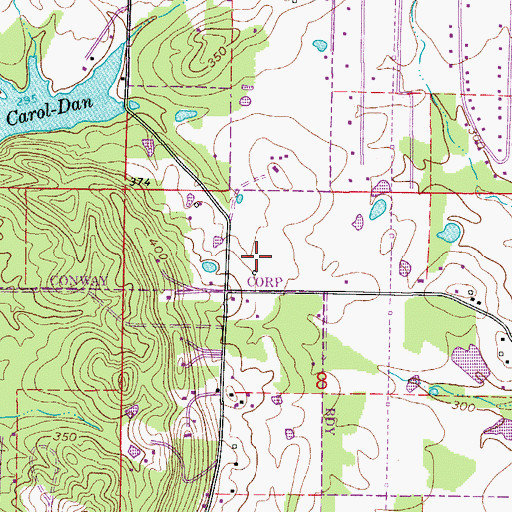 Topographic Map of Ruth Doyle Intermediate School, AR
