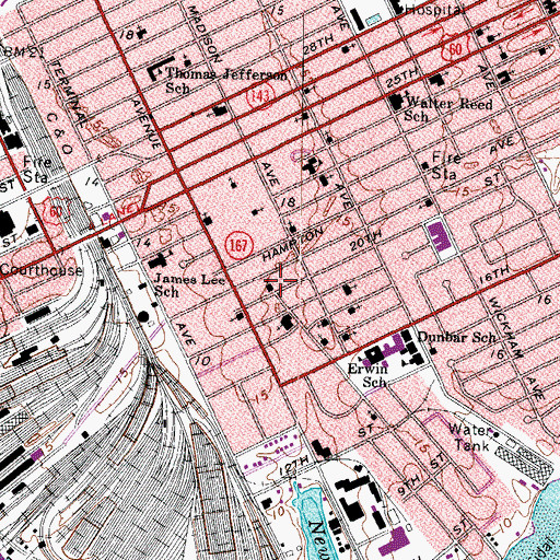 Topographic Map of Zion Baptist Church, VA