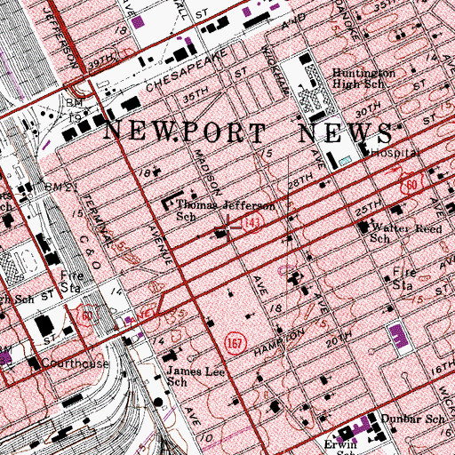 Topographic Map of Greater Walters African Methodist Episcopal Zion Church, VA