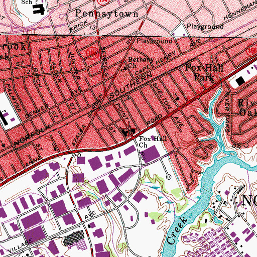 Topographic Map of Coleman Place Presbyterian Church, VA
