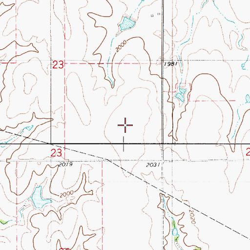 Topographic Map of Round Mound, KS