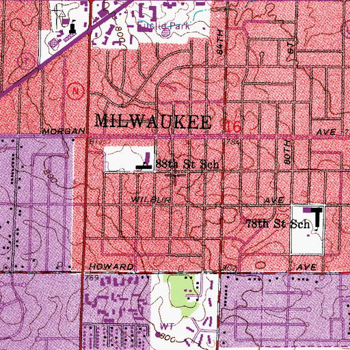 Topographic Map of Apostolic Christian Church, WI