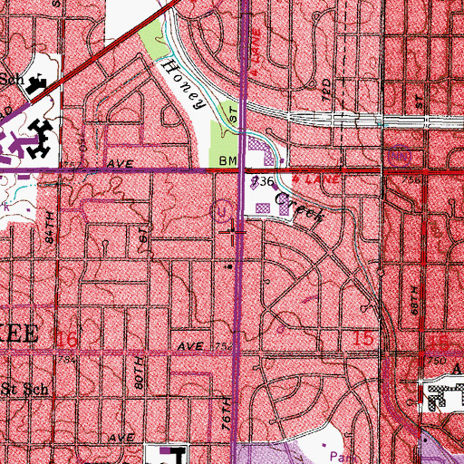 Topographic Map of Divine Peace Lutheran Church, WI