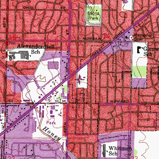 Topographic Map of Our Lady of Lourdes Church, WI