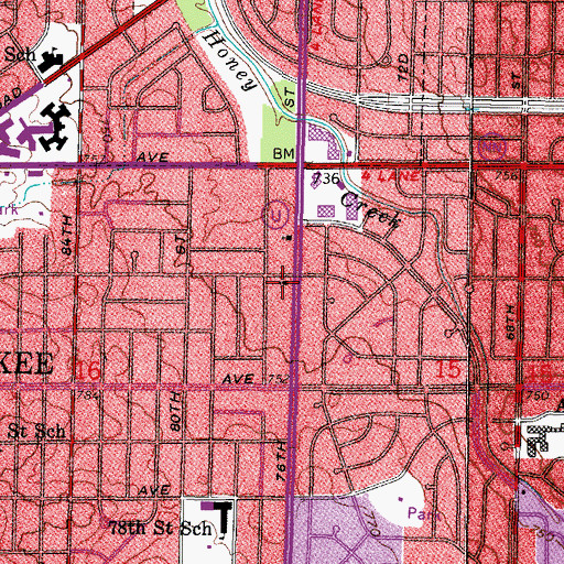 Topographic Map of Zion United Church of Christ, WI