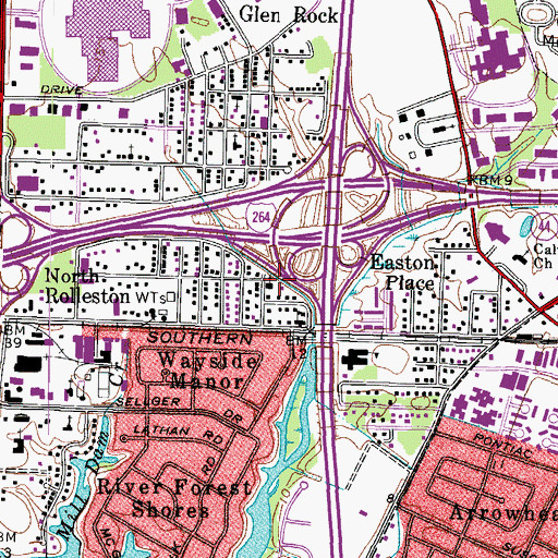 Topographic Map of New Light Christian Church, VA