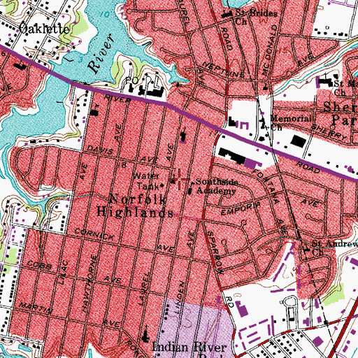 Topographic Map of Gospel Hall, VA