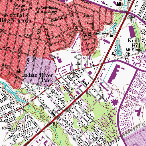 Topographic Map of Providence Road Church of Christ, VA