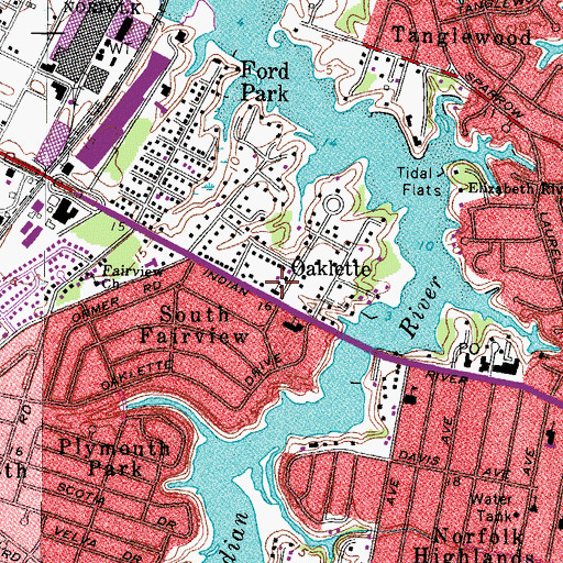 Topographic Map of New Life Fellowship Church, VA