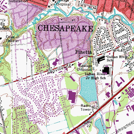 Topographic Map of Providence Baptist Church, VA