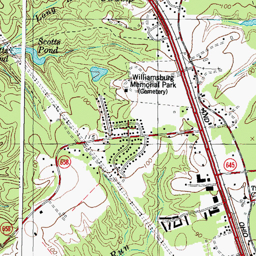 Topographic Map of Ewell Hall, VA