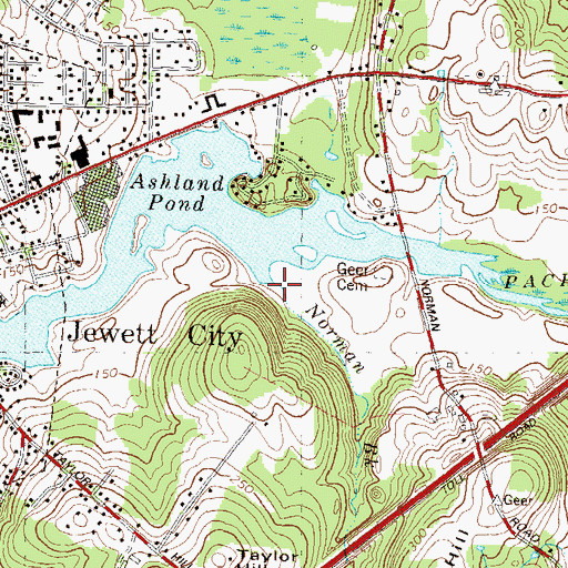 Topographic Map of Norman Brook, CT