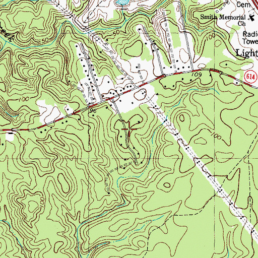 Topographic Map of Camelot, VA